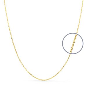 18K CADENA MACIZA FORZADA 45 CM 1 MM 2.40 GR