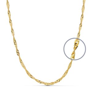 18K CADENA MACIZA SINGAPUR 50 CM 2.7 MM 18K CADENA MACIZA SINGAPUR 50 CM 2.7 MM