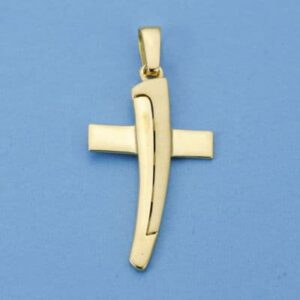 18K CRUZ MATE Y BRILLO 40X22 MM 18K CRUZ MATE Y BRILLO 40X22 MM