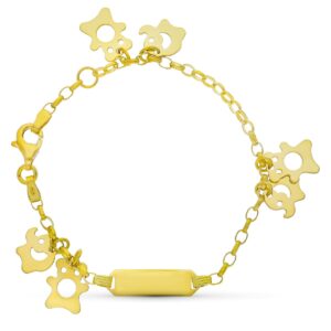 18K ESCLAVA ORO AMARILLO FIGURAS 14 CM 2 MM