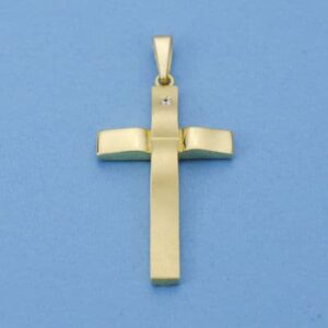 18K CRUZ CIRCONITAS 35X20 MM 4.55 GR 18K CRUZ CIRCONITAS 35X20 MM 4.55 GR