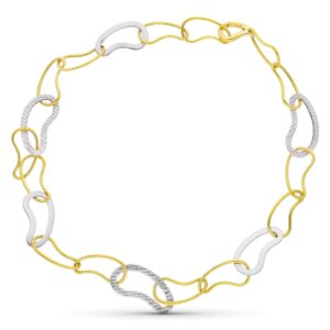 18K GARGANTILLA ORO BICOLOR ESLABONES