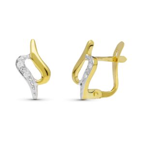 18K PENDIENTES BICOLOR CIRCONITA 11X7 MM 18K PENDIENTES BICOLOR CIRCONITA 11X7 MM