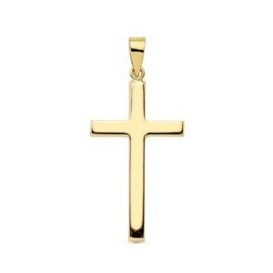 18K CRUZ LISA PALO RECTANGULAR. 27X15 MM 18K CRUZ LISA PALO RECTANGULAR. 27X15 MM