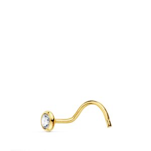 18K PIERCING NARIZ CHATON. 3 MM