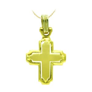 18K CRUZ ORO BICOLOR 27X19 MM