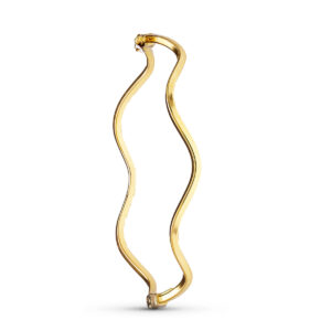 18KT PULSERA ORO AMARILLO RIGIDA ONDAS