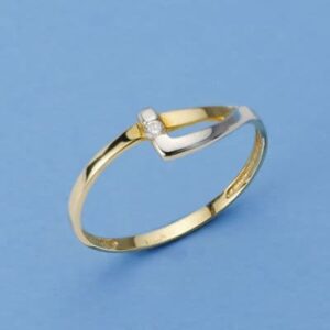 18K SORTIJA ORO BICOLOR CIRCONITA