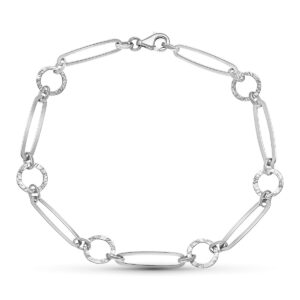 18K PULSERA ORO BLANCO ESLABONES 18K PULSERA ORO BLANCO ESLABONES