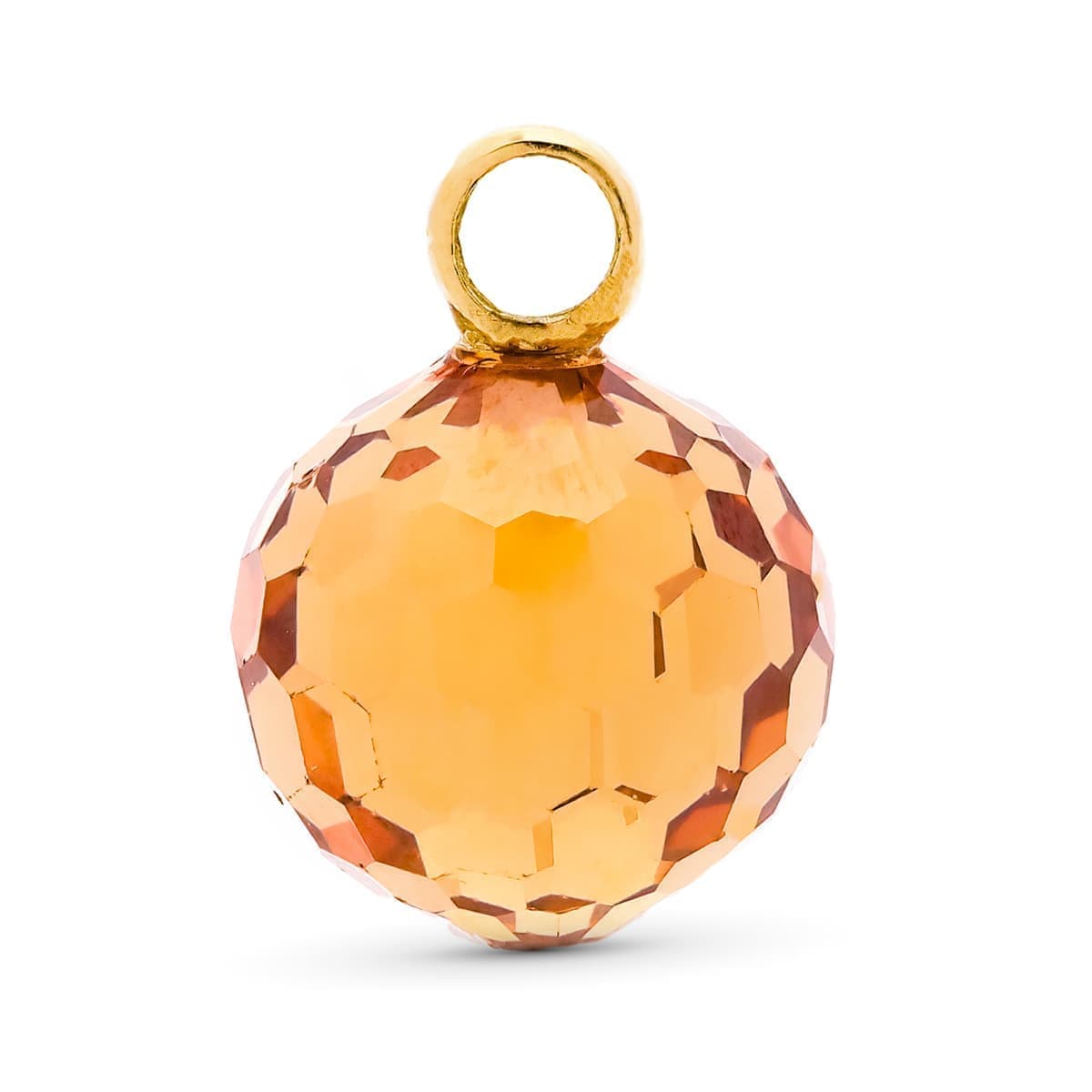 18K COLGANTE ORO AMARILLO PIEDRA COLOR TOPACIO 10 MM