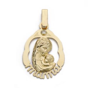 18K COLGANTE ORO AMARILLO MADRE LASER. 23X15 MM 18K COLGANTE ORO AMARILLO MADRE LASER. 23X15 MM