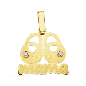 18K COLGANTE ZAPATOS MAMA 18X15 MM
