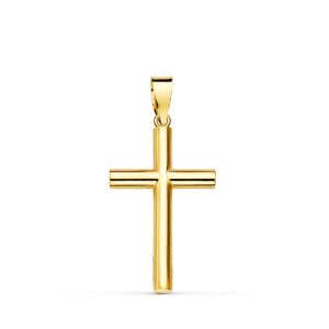 18K CRUZ ORO AMARILLO LISA TUBO HUECO 2.5 MM 21X13 MM 18K CRUZ ORO AMARILLO LISA TUBO HUECO 2.5 MM 21X13 MM