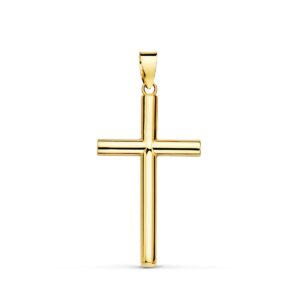18K CRUZ ORO AMARILLO HUECA LISA 25X15 MM TUBO 2.2 MM 18K CRUZ ORO AMARILLO HUECA LISA 25X15 MM TUBO 2.2 MM