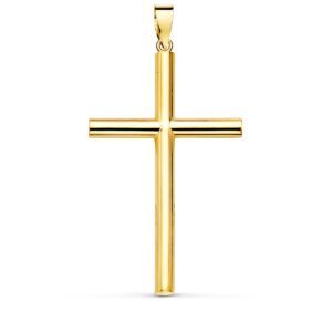 18K CRUZ ORO AMARILLO LISA TUBO HUECO 3 MM 35X22 MM 18K CRUZ ORO AMARILLO LISA TUBO HUECO 3 MM 35X22 MM