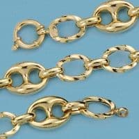 18K PULSERA BARCO COMBINADA 11.40 GR