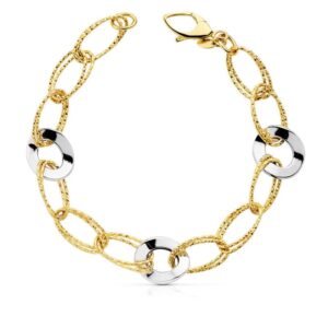 18K PULSERA BICOLOR 19.5 CM