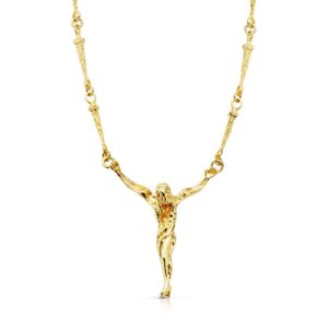 18K CRISTO DALI CADENA DE CLAVOS 50CM