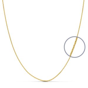18K CADENA MACIZA AVENA 50 CM 0.9 MM