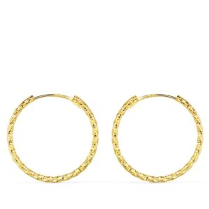 18K AROS ORO AMARILLO HUECOS RETORCIDOS CON TALLADO 18X1.30 MM