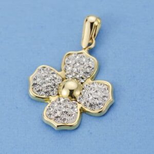18K COLGANTE FLOR CIRCONITAS 17X15 MM 18K COLGANTE FLOR CIRCONITAS 17X15 MM