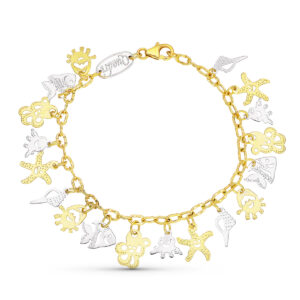 18K PULSERA ORO BICOLOR FETICHES 18K PULSERA ORO BICOLOR FETICHES
