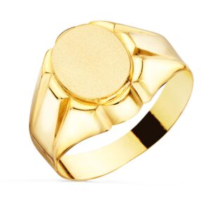 18K SELLO ORO AMARILLO CABALLERO HUECO LATERAL BRILLO. CABEZA OVAL: 11X9 MM 18K SELLO ORO AMARILLO CABALLERO HUECO LATERAL BRILLO. CABEZA OVAL: 11X9 MM