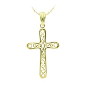 18K CRUZ ORO AMARILLO FILIGRANA 38X22 MM 18K CRUZ ORO AMARILLO FILIGRANA 38X22 MM