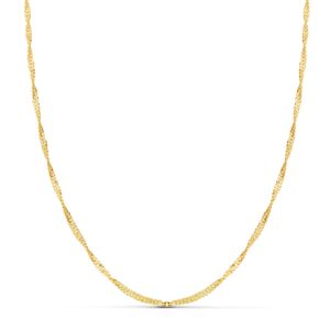 18K CADENA SINGAPUR HUECA 2 MM 45 CM 1.40 GR 18K CADENA SINGAPUR HUECA 2 MM 45 CM 1.40 GR