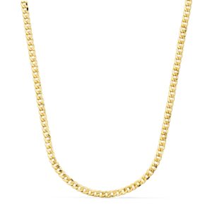 18K CADENA ORO AMARILLO BARBADA HUECA ANCHO: 3,2MM LARGO: 60CM