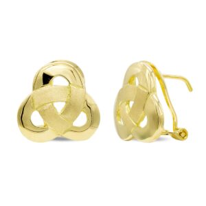 18K PENDIENTES ORO AMARILLO HOJAS ENTRELAZADAS. 18K PENDIENTES ORO AMARILLO HOJAS ENTRELAZADAS.