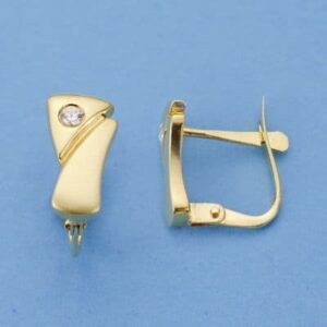 18K PENDIENTES CIRCONITAS 11X6 MM