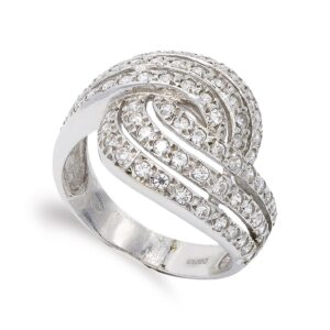 18K SORTIJA ORO BLANCO BANDAS Y CIRCONITAS 18K SORTIJA ORO BLANCO BANDAS Y CIRCONITAS