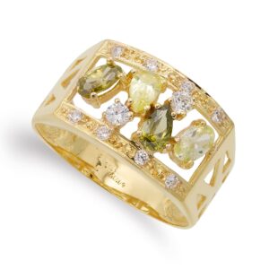 18K SORTIJA ORO AMARILLO U ORO BLANCO CON PIEDRAS COLOR 18K SORTIJA ORO AMARILLO U ORO BLANCO CON PIEDRAS COLOR