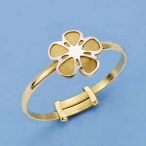 18K SORTIJA BICOLOR FLOR CIRCONITA