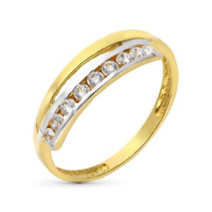 18K SORTIJA BICOLOR CON CIRCONITAS 18K SORTIJA BICOLOR CON CIRCONITAS