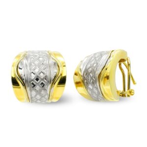 18K PENDIENTES ORO BICOLOR TALLADOS 18K PENDIENTES ORO BICOLOR TALLADOS