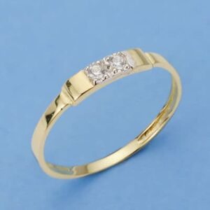 18K SORTIJA BICOLOR CIRCONITAS 2.5 MM