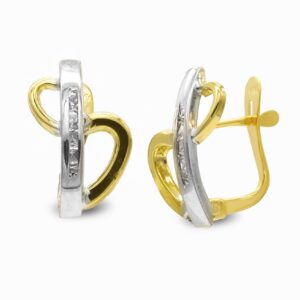 18K PENDIENTES BICOLOR CIRCONITA 13X8 MM 18K PENDIENTES BICOLOR CIRCONITA 13X8 MM