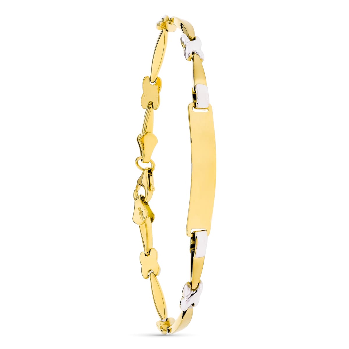 18K ESCLAVA ORO BICOLOR 18 CM
