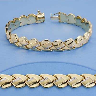 18K PULSERA ESTAMPACION 20 CM 12.15 GR