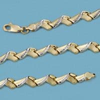 18K PULSERA BICOLOR ESTAMPACION 6.40 GR