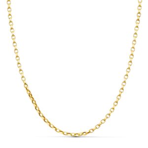 18K CADENA ORO AMARILLO FORZADA ESLABONES HUECOS 2.2 MM 60 CM