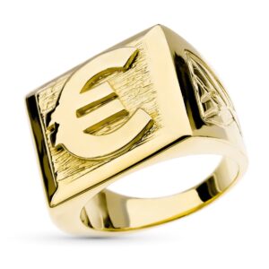 18K SELLO ORO AMARILLO EURO CUADRADO 18K SELLO ORO AMARILLO EURO CUADRADO