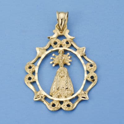 18K MEDALLA VIRGEN DE LA ASUNCION 36X26 MM