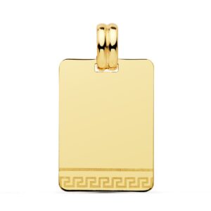 18K CHAPA ORO AMARILLO EN BRILLO GRECA 24X17 MM 18K CHAPA ORO AMARILLO EN BRILLO GRECA 24X17 MM